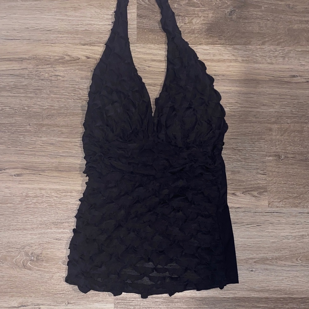 Black Halter Neck Top